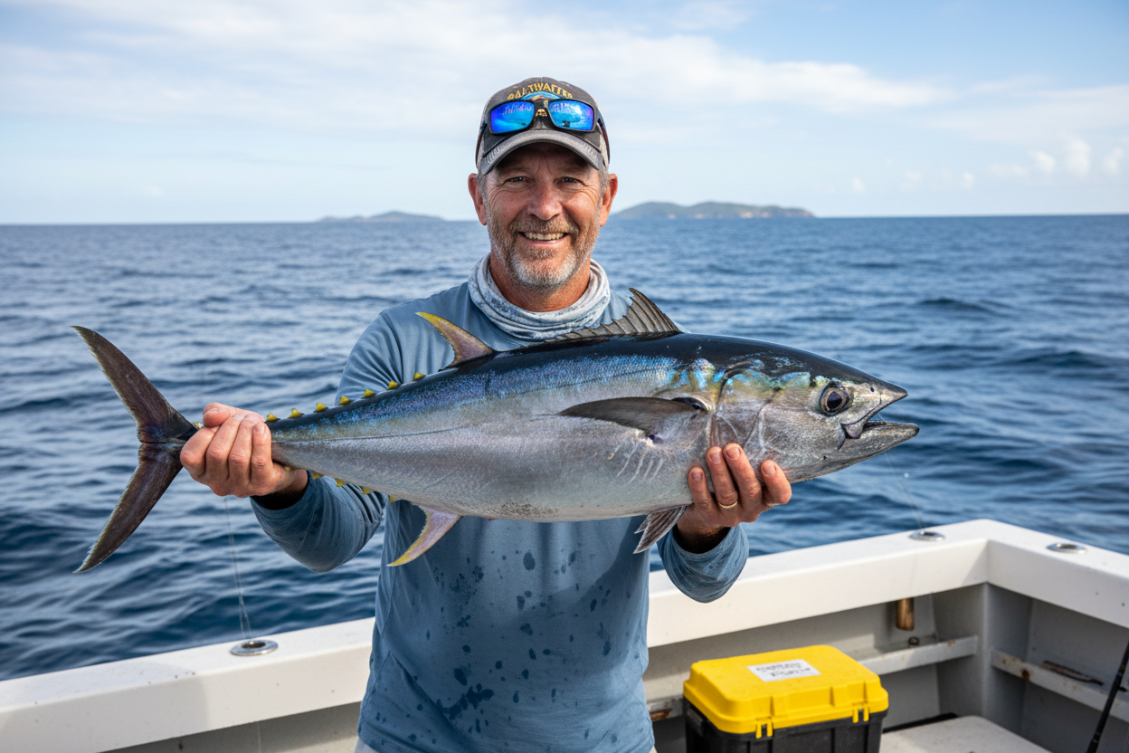 add that he caught a big fish